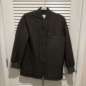 Dark Green Quilted Jacket